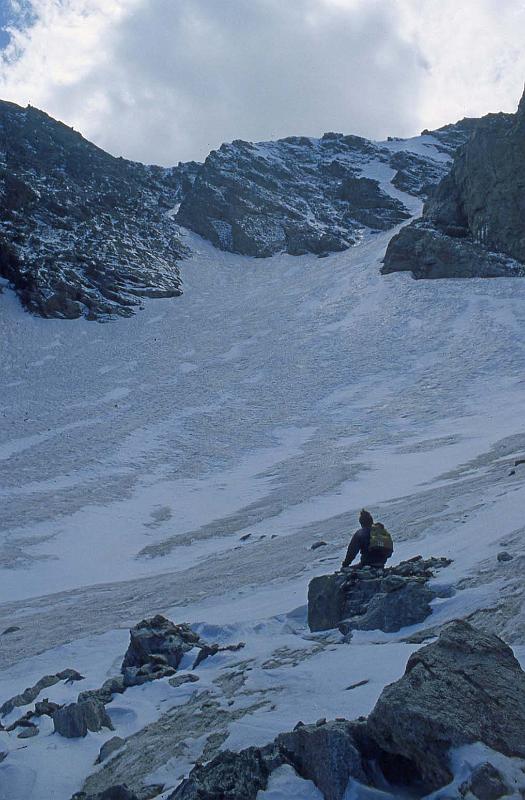 1980-09 Rocky Mtn NP 017 Rick at Taylor Glacier.jpg